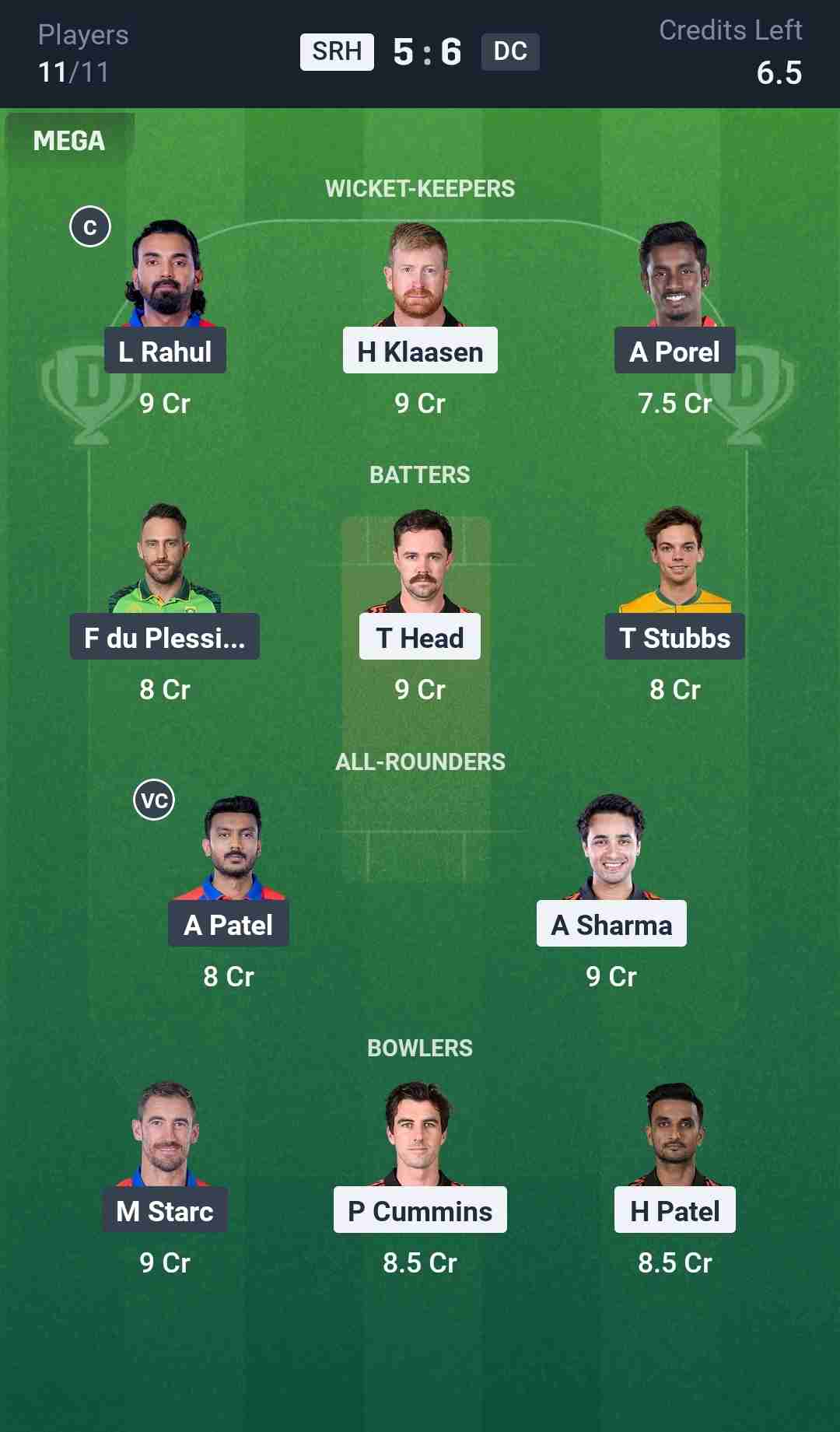 Fantasy Team Screenshot